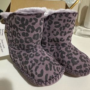 UGG baby leopard purple boots